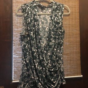 Eloquii Sleeveless Faux Wrap top from 9 to 5 collection